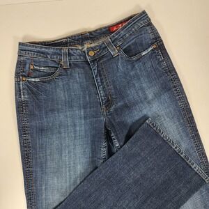 Seven 7 Jeans Womens 14 Blue Boot Cut Denim Premium Mid Rise Flap Pockets